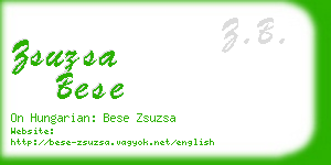 zsuzsa bese business card